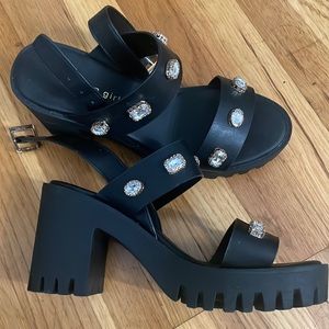 Madden Girl rhinestone heels
